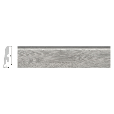 Плинтус Corkstyle Print Oak Castle White