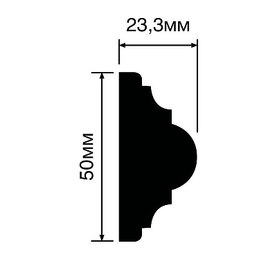 Молдинг HI WOOD D50V1/ 50 х 23.3 х 2000