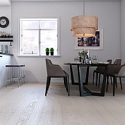 Polarwood Ясень Рикотта Матт молочно-белый матовый трехполосный Ash Ricotta Matt Loc 3S