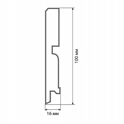 Finitura dekor F3 100х16х2400/ белый ASW