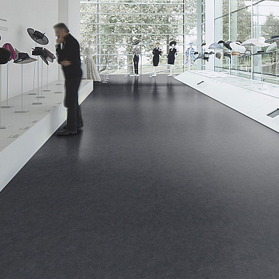 Marmoleum Marbled Fresco 3872 Volcanic Ash - 2.5