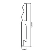Finitura dekor RP 120х16х2400/ белый ASW