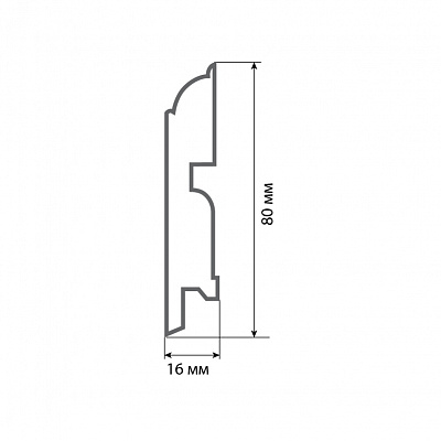 Finitura dekor P 80х16х2400/ белый ASW