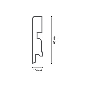 Finitura dekor F3 70х16х2400/ белый ASW