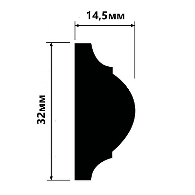 Молдинг HI WOOD D32/ 32 х 14.5 х 2000
