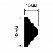 Молдинг HI WOOD D32V1/ 32 х 15 х 2000