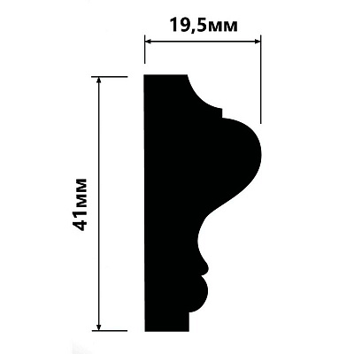 Молдинг HI WOOD LD40/ 41 х 19.5 х 2000