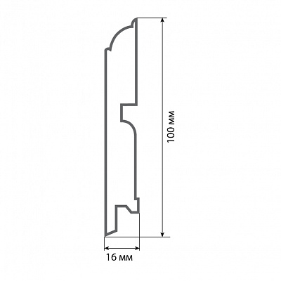 Finitura dekor P 100х16х2400/ белый ASW