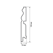 Finitura dekor RP 100х16х2400/ белый ASW