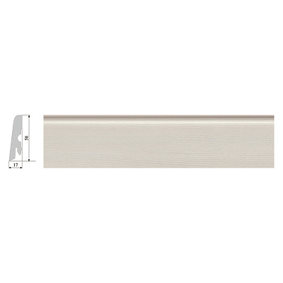 Плинтус Corkstyle Print Oak Polar White