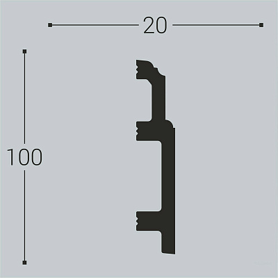 XPS П 10 100х20/ Белый
