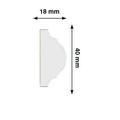 Молдинг HI WOOD D40/ 40 х 18 х 2000