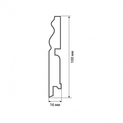 Finitura dekor RP 100х16х2400/ белый ASW